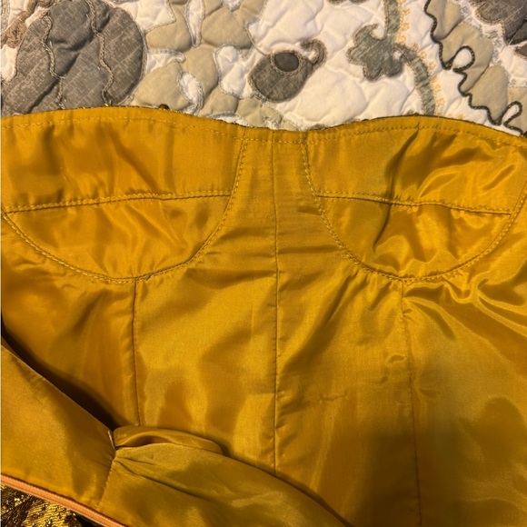 Teuta Matoshi Autumn Leaves Gold Textured Gown - Picture 9 of 15